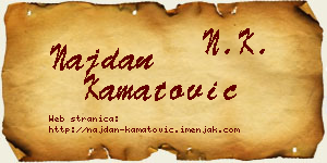 Najdan Kamatović vizit kartica